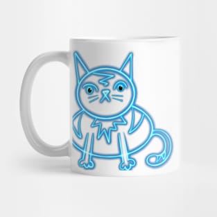 Neon cat Mug